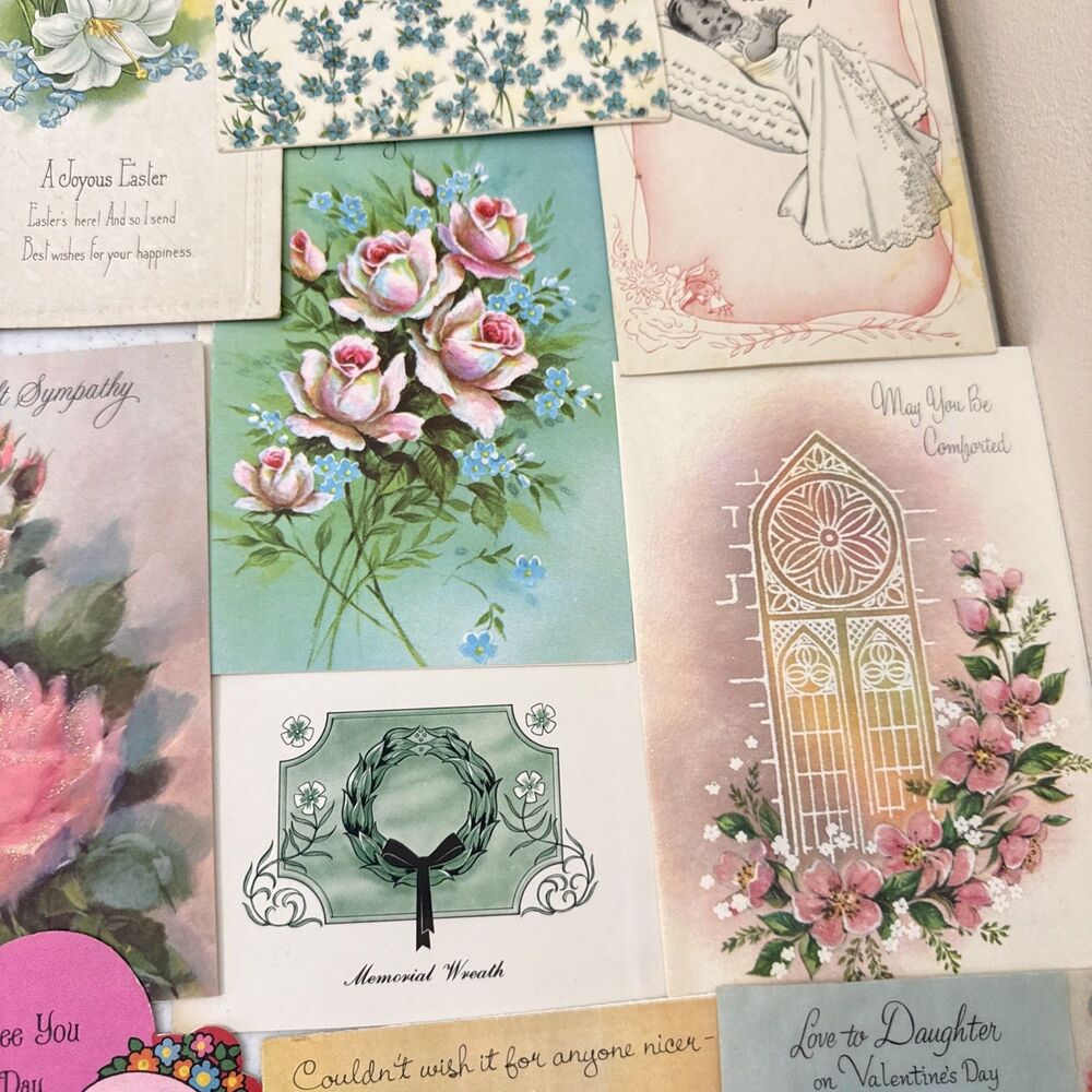 Vtg Lot USED All-Occasion Novelty Greeting Cards Junk Journal Scrapbooking - Picture 14 of 16